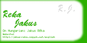 reka jakus business card